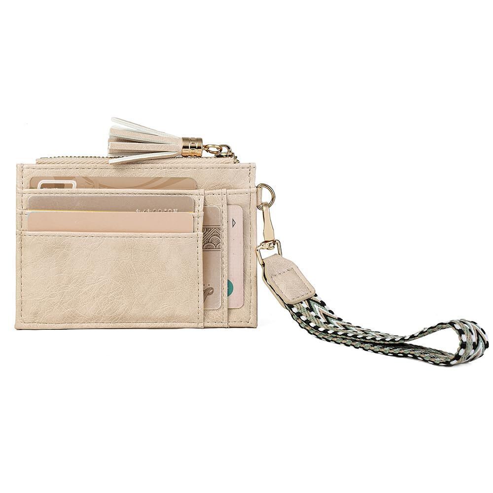 3679 Small Rfid Card Holder Slim Credict Card Wallet with Wristlet